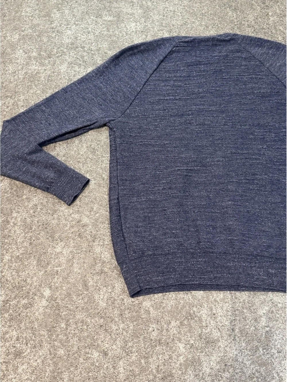 J.Crew Rugged Cotton Sweater Men’s M Slim Fit Heathered Indigo Blue C8445